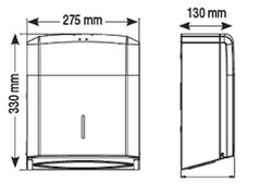 Dispensadores de papel toalla Toalla plegada C/Z adosado en pared Acero Epoxi Negro mate DT2106B Mediclinics