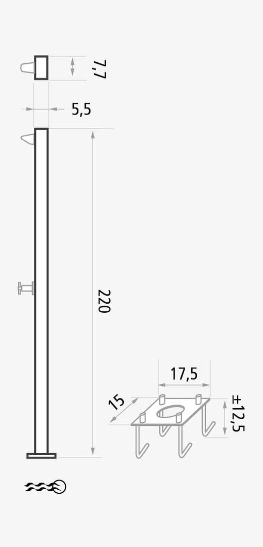 Mururoa trädgårdsdusch