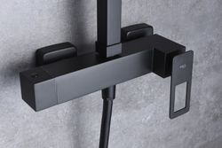 Imex svart duschblandare med enkel spak