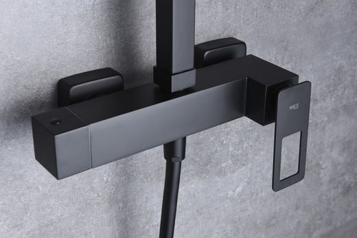 Imex svart duschblandare med enkel spak