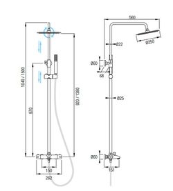 Ducha termostática Bali Aquassent