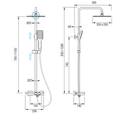 Doccia termostatica Oria Aquassent
