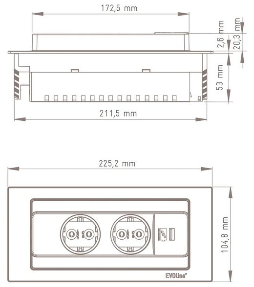 Svart glitterplugg på baksidan