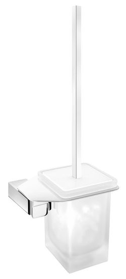 Escobillero adhesivo  de baño cromo brillante Neox_10 PyP