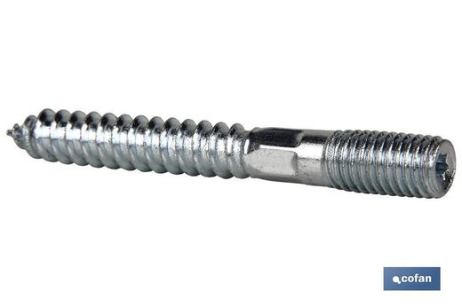 Empreinte Torx zinguée à goujon double fileté M8X120