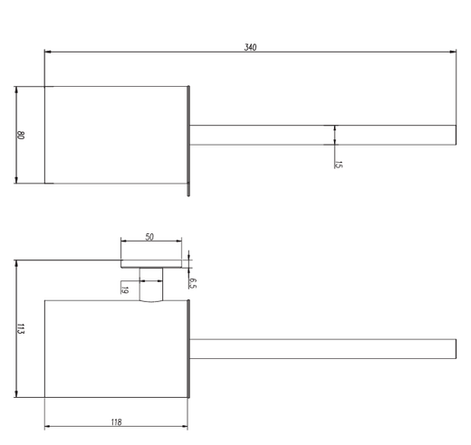 Essential Escobillero Negro Mate Medimex