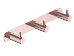 Essential Percha Triple Oro Rosa Cepillado Medimex