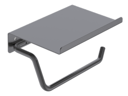 Essential Portarrollos Con Repisa Black Gun Metal