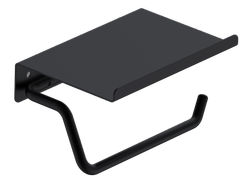 Essential Portarrollos Con Repisa Negro Mate