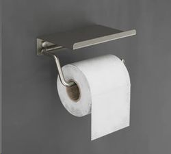 Essential Portarrollos Con Repisa Niquel Cepillado