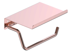 Essential Portarrollos Con Repisa Oro Rosa Cepillado