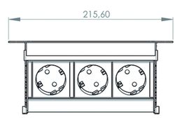 Flip top nätverk uttag rostfritt stål finish