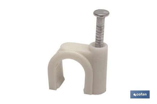 Grapa Plastica Cable Redondo 8Mm