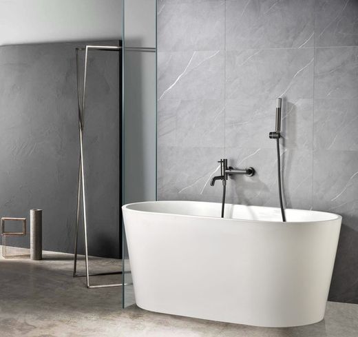 Monza badrums- och duschblandare svart pistolmetall BDM039-4BGM Imex