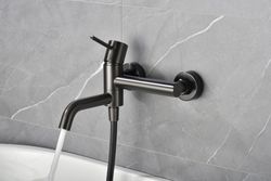 Monza badrums- och duschblandare svart pistolmetall BDM039-4BGM Imex