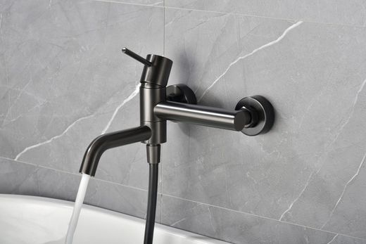 Monza badrums- och duschblandare svart pistolmetall BDM039-4BGM Imex