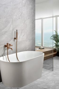 Monza badrums- och duschblandare borstad guldrosa BDM039-4ORC Imex