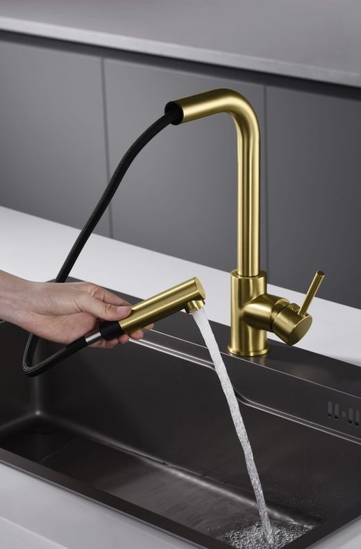 Bateria kuchenna Malta szczotkowane złoto Ref.GCE006/OC Imex