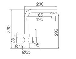 Grifería de cocina Marsella negro Ref. GOS004/NG Imex