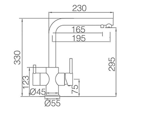 Grifería de cocina Marsella negro Ref. GOS004/NG Imex