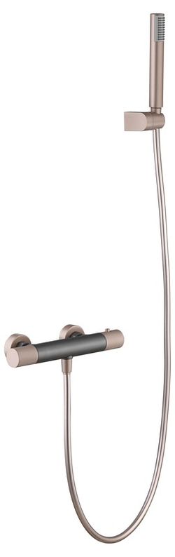 Grifería de ducha termostática Line Gris mate-Champagne BTD038-5GC Imex