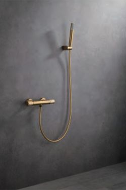 Grifería de ducha termostática Line Oro Cepillado BTD038-5OC  Imex