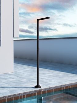 Grifería de piscina Alabama negro mate acero inoxidable S.316