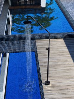 Grifería de piscina Alaska negro mate acero inoxidable S.316