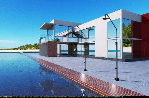 Grifería de piscina Dakota negro mate acero inoxidable S.316 con lavapiés