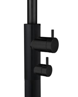 Grifería de piscina Dakota negro mate acero inoxidable S.316 con lavapiés