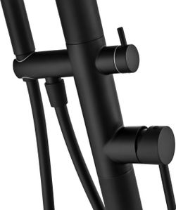 Grifería de piscina Florida negro mate acero inoxidable S.316 con teleducha