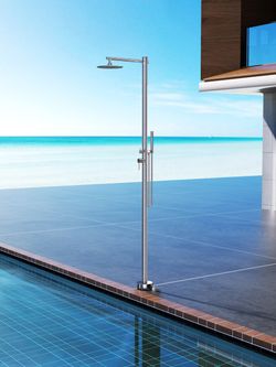 Grifería de piscina Kansas acero inoxidable S.316 con teleducha