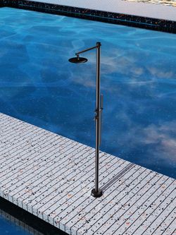 Grifería de piscina Kansas negro mate acero inoxidable S.316 (2 vías)