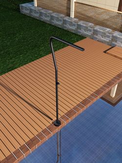 Grifería de piscina Nevada negro mate acero inoxidable S.316