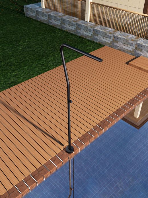 Grifería de piscina Nevada negro mate acero inoxidable S.316