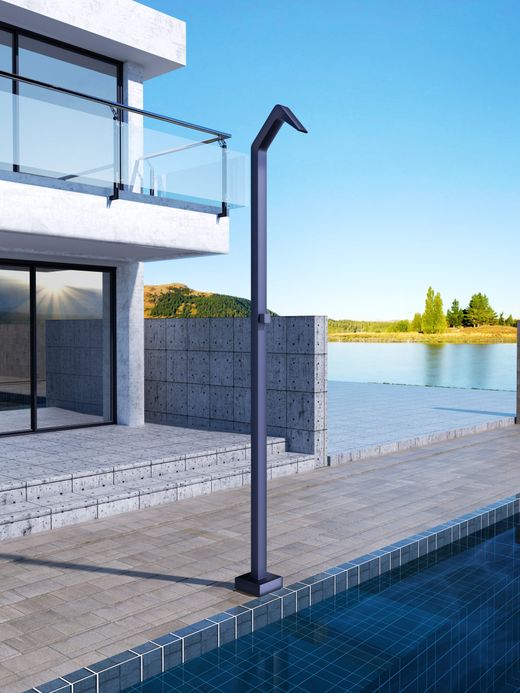 Grifería de piscina Niagara azul océano acero inoxidable S.316