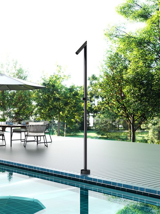 Grifería de piscina Oklahoma negro mate acero inoxidable S.316