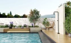 Grifería de piscina Pool negro mate acero inoxidable S.316