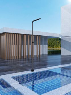 Grifería de piscina Texas negro mate acero inoxidable S.316