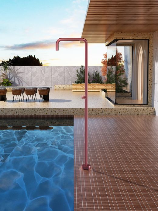 Grifería de piscina Utah rosa coral acero inoxidable S.316