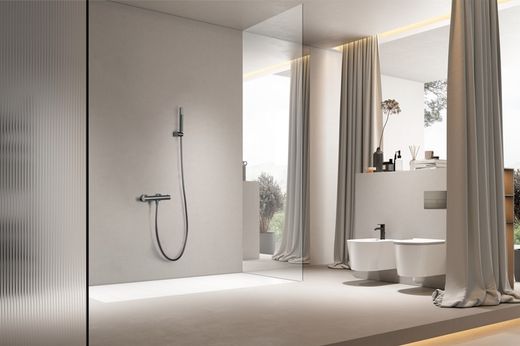 Termostatisk duschkran Genoa Svart pistolmetall BTG053-5BGM Imex