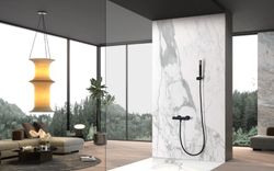 Thermostatic shower mixer Genova Matt black BTG053-5NG Imex