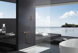 Grifería ducha termostático Génova Oro rosa cepillado BTG053-5ORC Imex