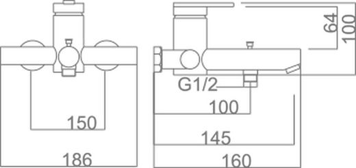 Chrome Roma torneira do banheiro. Imex