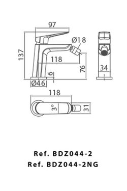 Imex Matte Black Belgium Bidet Tap