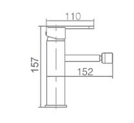 Imex czarny Roma bidet kranowy
