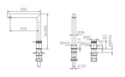 Grifería de cocina Itaca cromo Ref.GCE018 Imex
