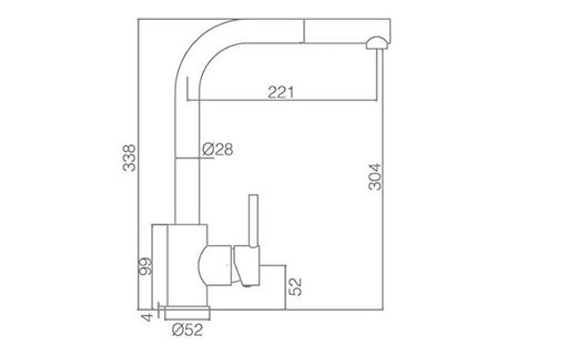 Grifo cocina monomando Malta blanco mate Ref.GCE006/BL Imex
