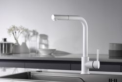 Grifo cocina monomando Malta blanco mate Ref.GCE006/BL Imex