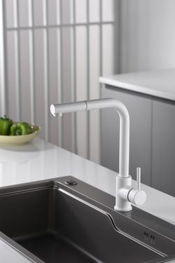 Grifo cocina monomando Malta blanco mate Ref.GCE006/BL Imex